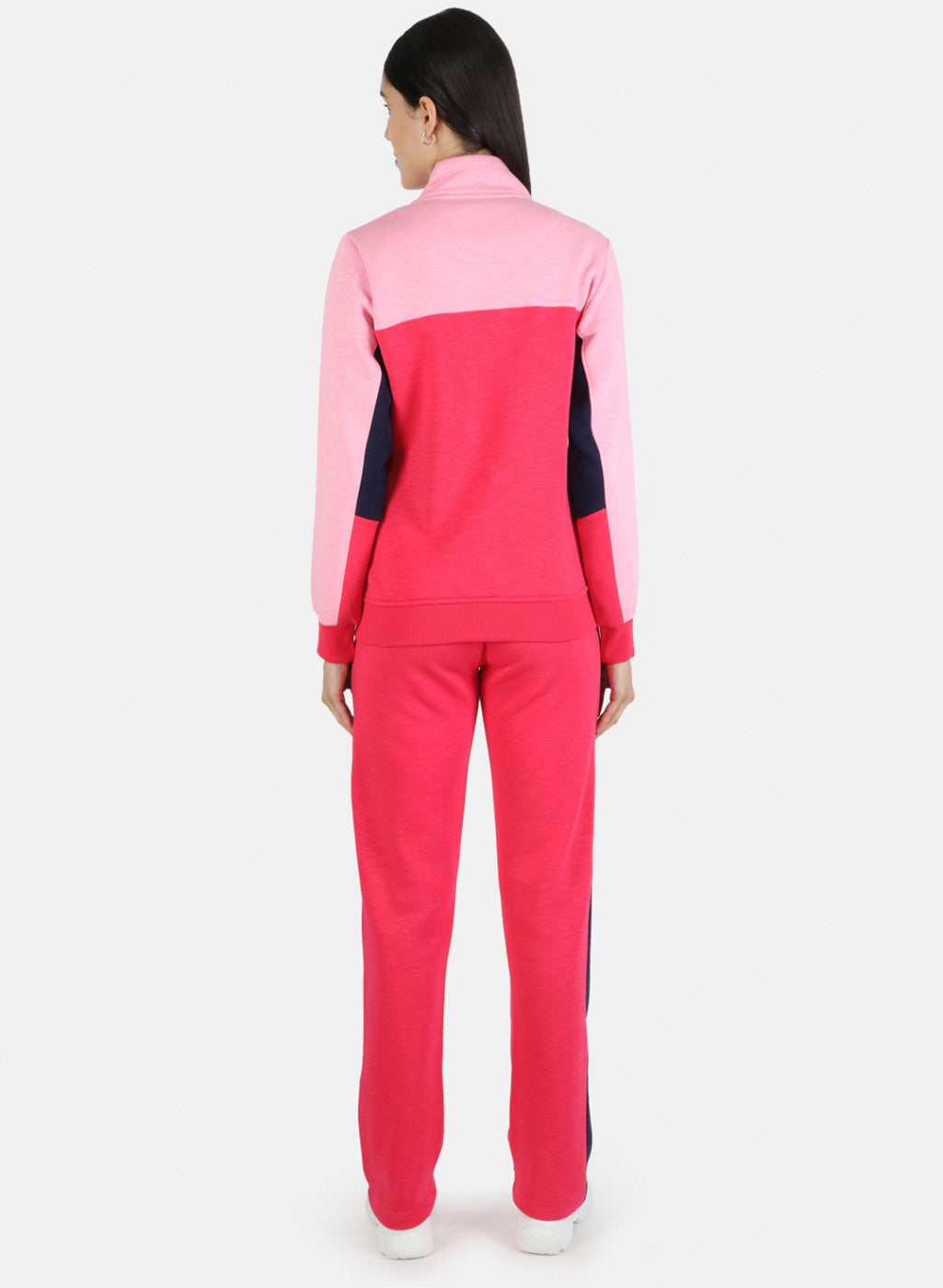 Women Pink Solid Tracksuit