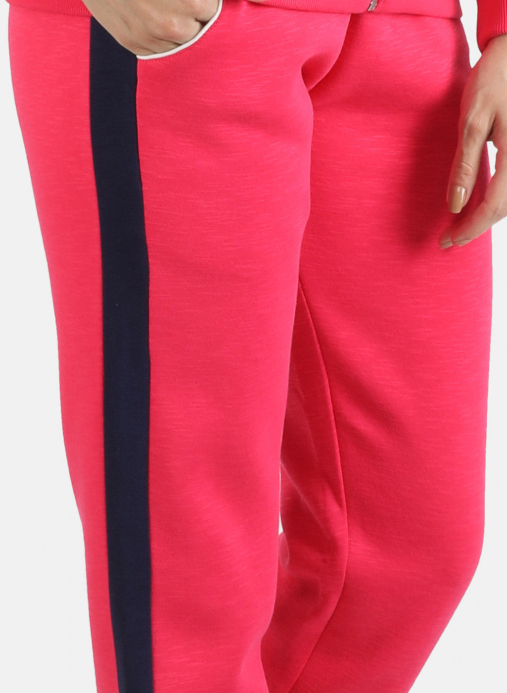 Women Pink Solid Tracksuit