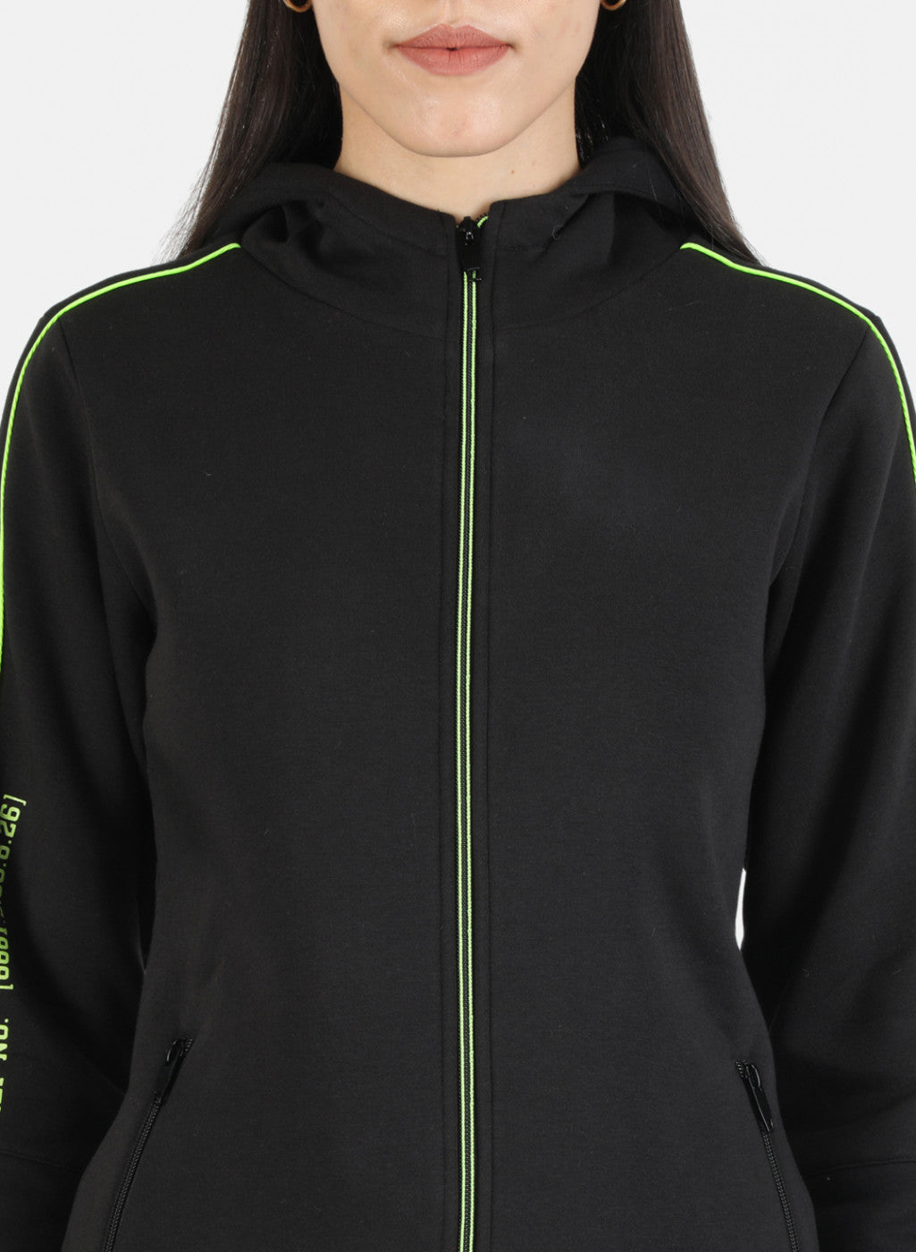 Women Black Solid Tracksuit