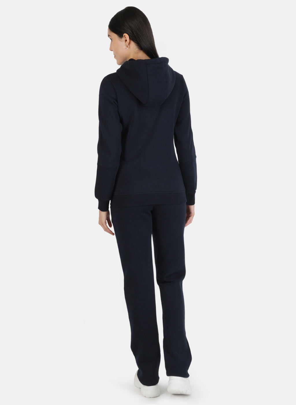 Women Navy Blue Solid Tracksuit