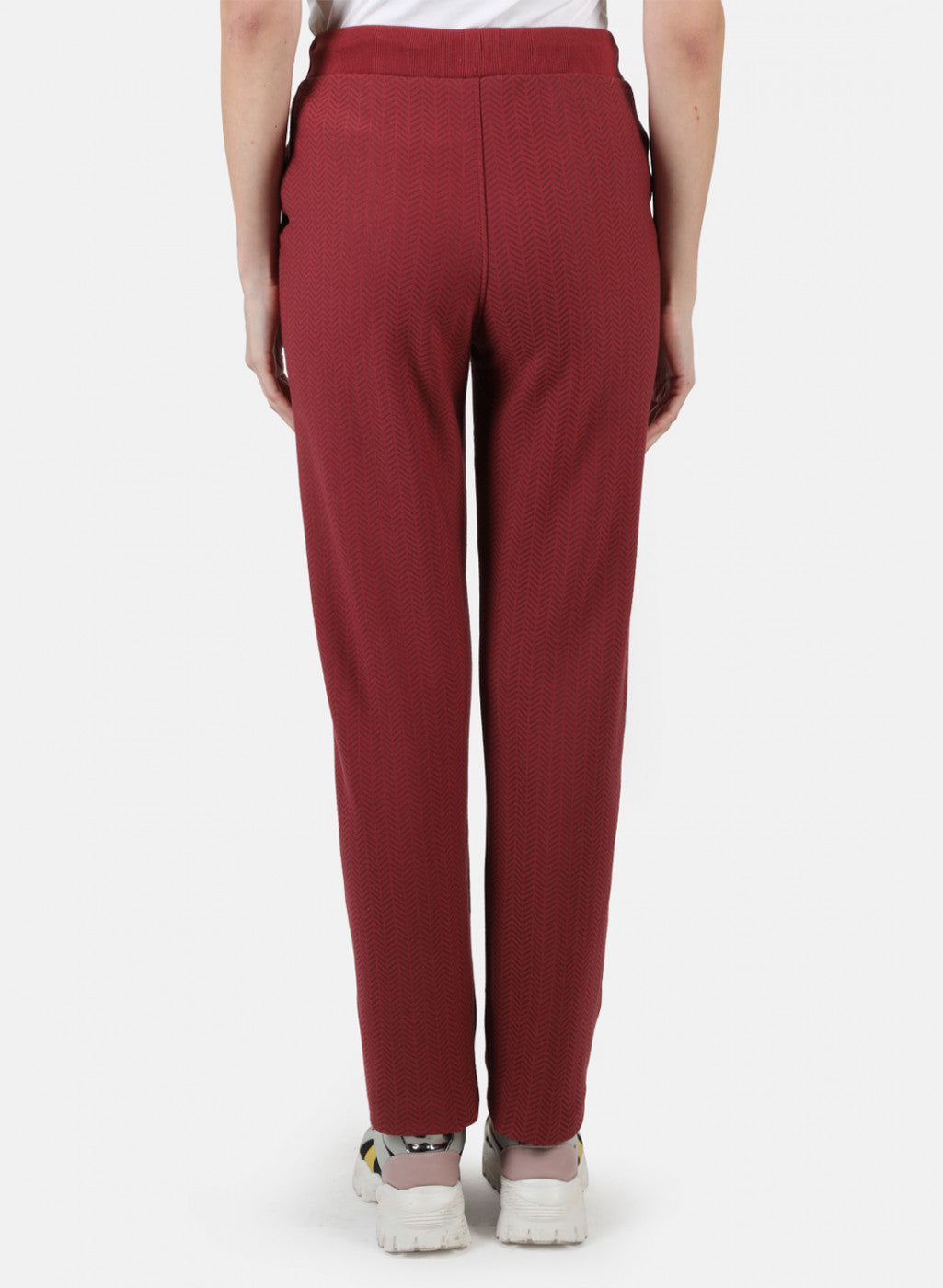 Women Red Printed Winter Lower