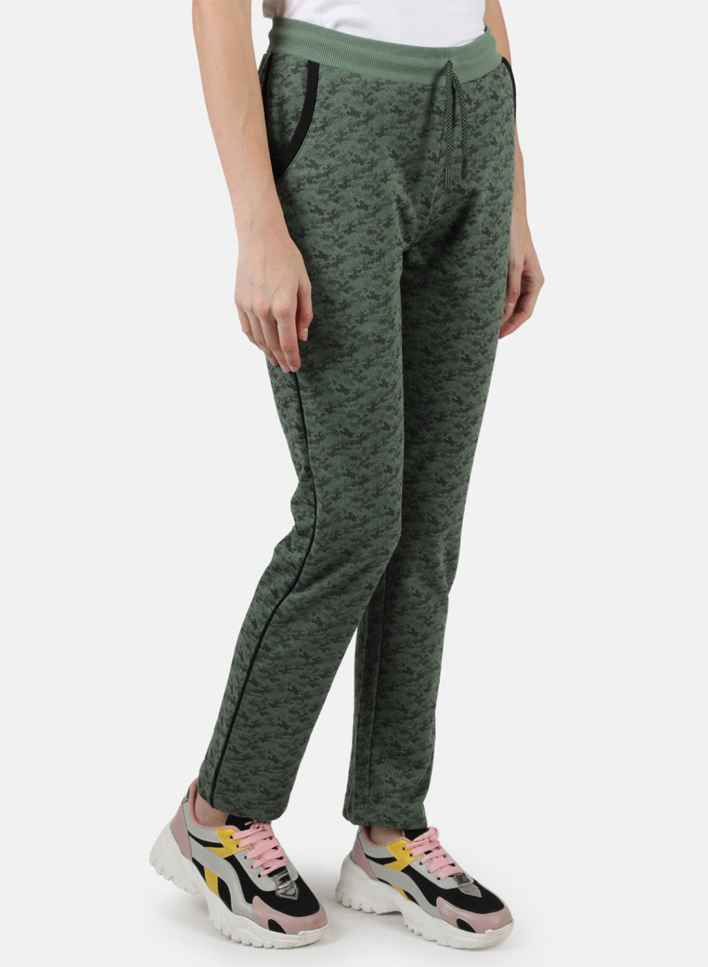 Women Green Printed Winter Lower