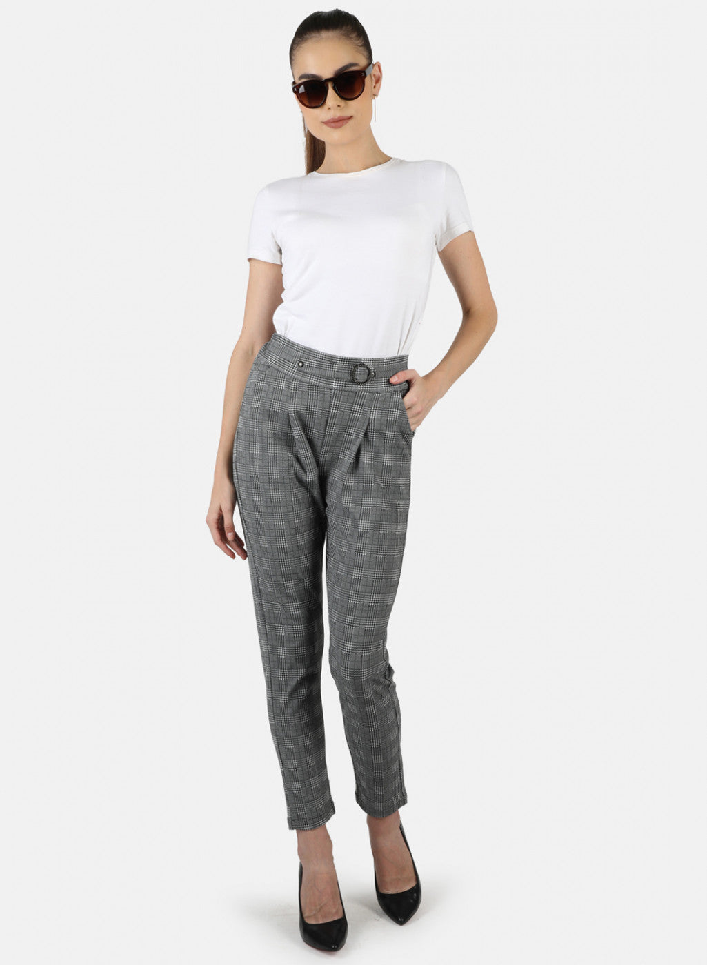 Women Grey Solid Jegging
