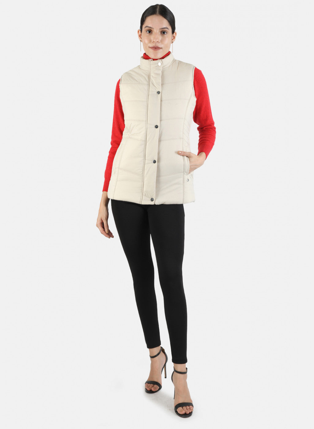 Women Beige Solid Jacket