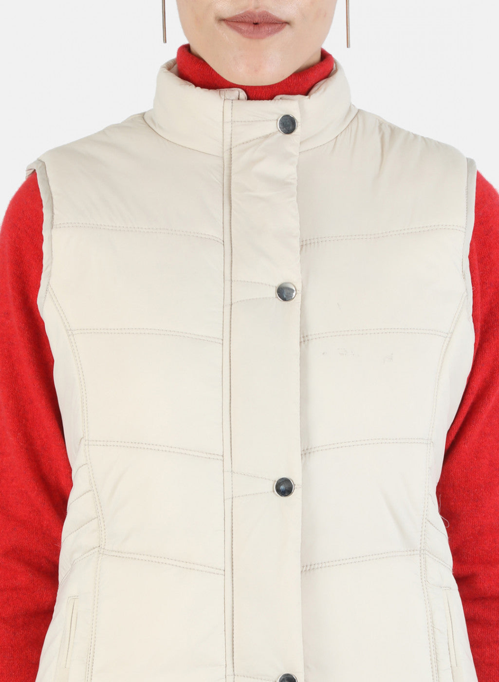 Women Beige Solid Jacket