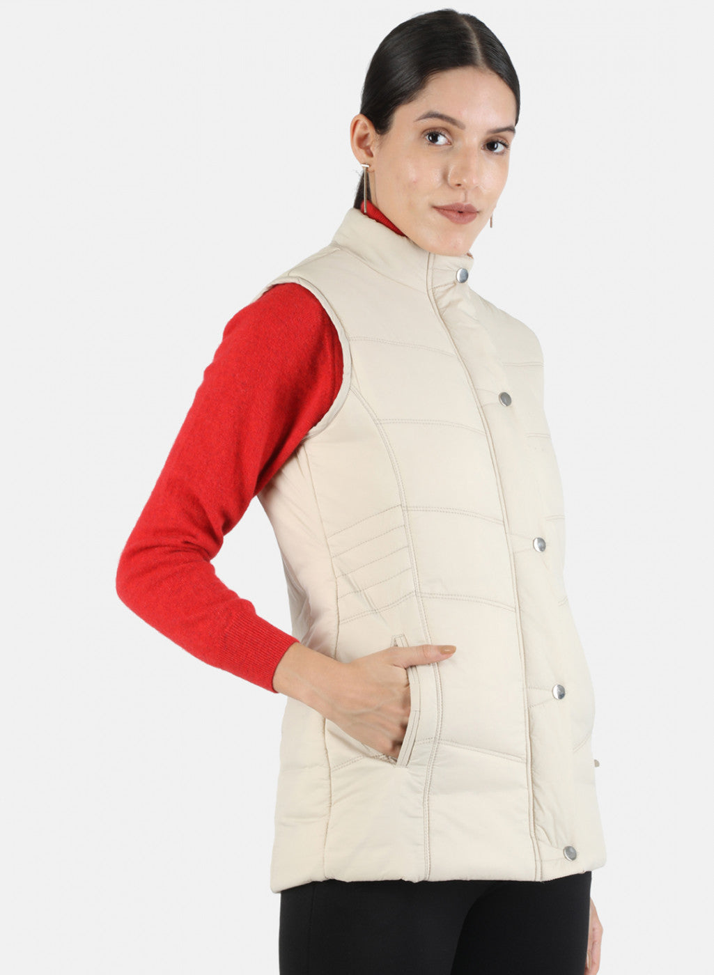 Women Beige Solid Jacket