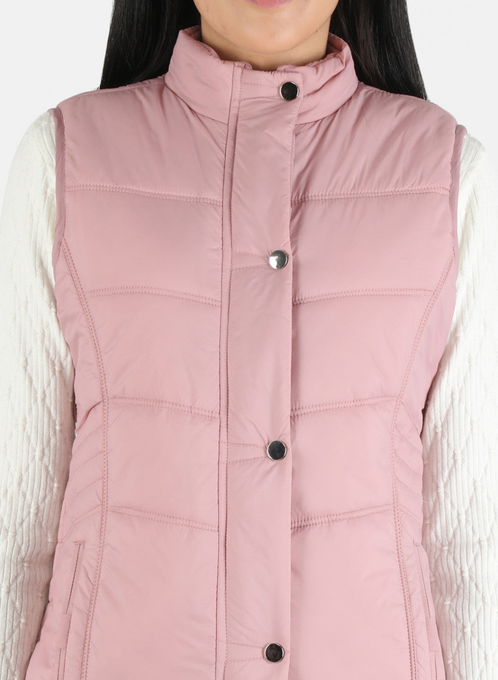 Women Pink Solid Jacket