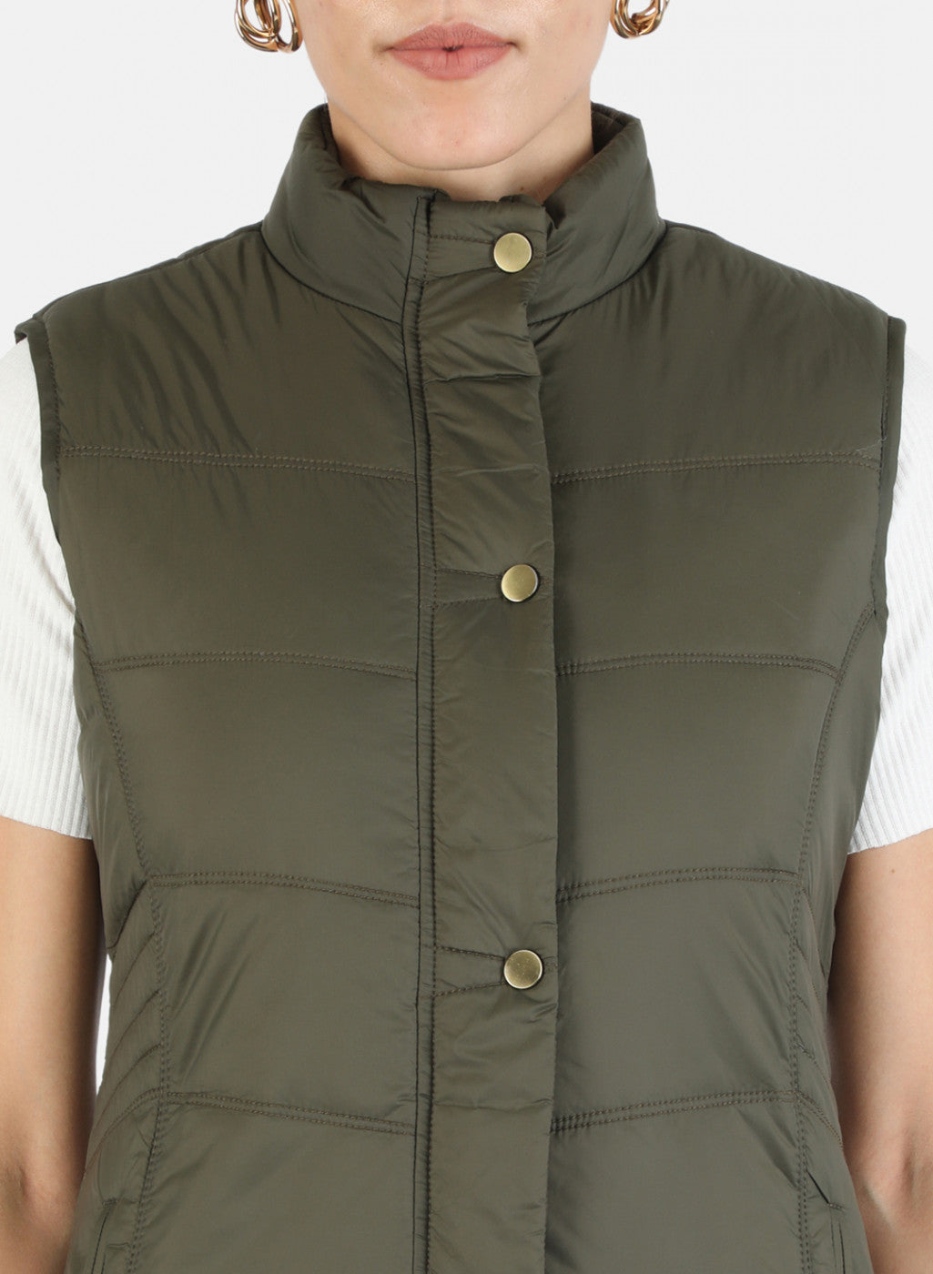 Women Green Solid Jacket