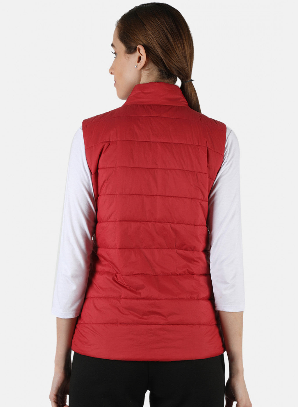 Women Red Reversible Solid Jacket
