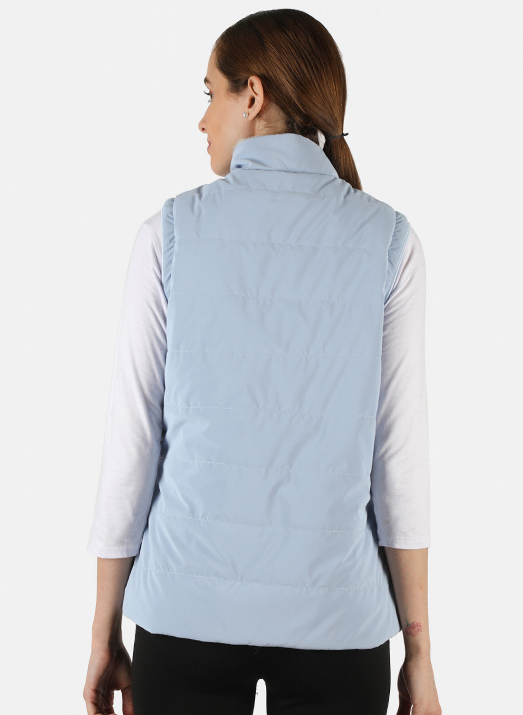 Women Blue Solid Jacket