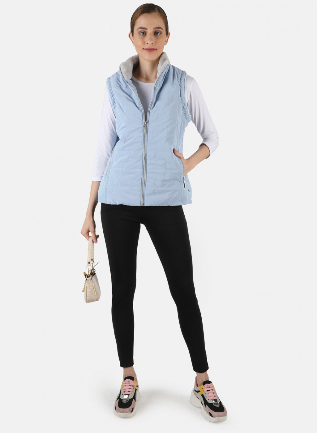 Women Blue Solid Jacket