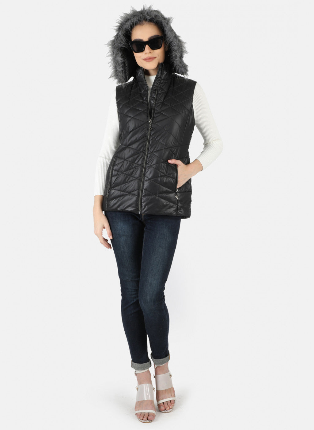 Women Black Solid Jacket