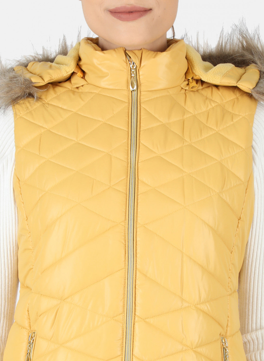 Women Mustard Solid Jacket