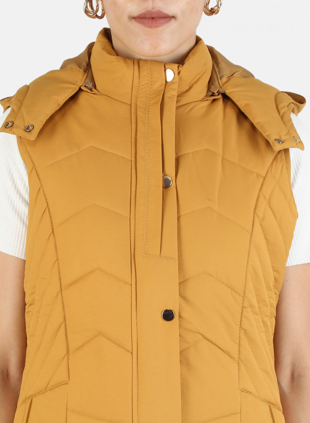 Women Mustard Solid Jacket