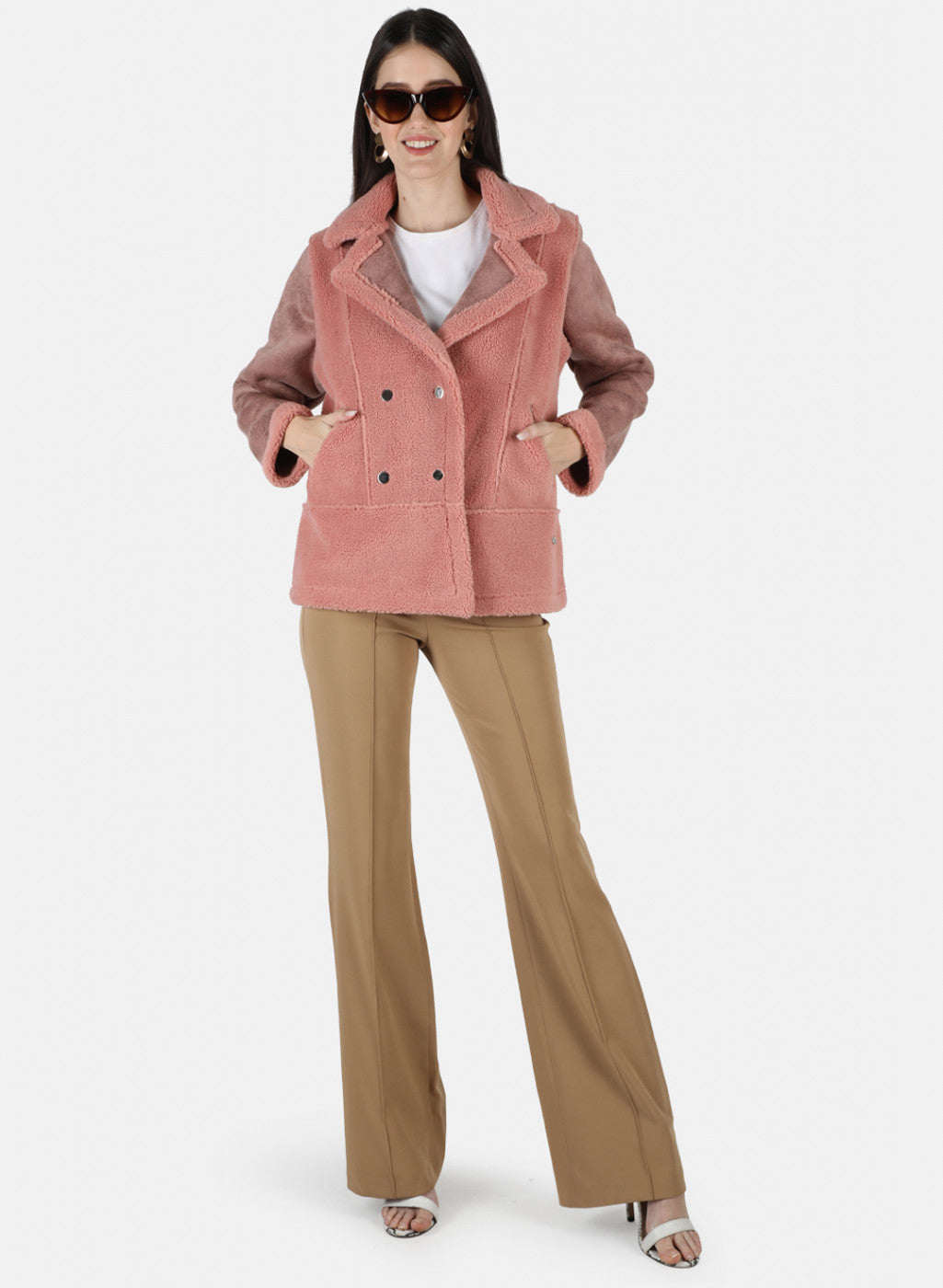 Women Pink Solid Jacket