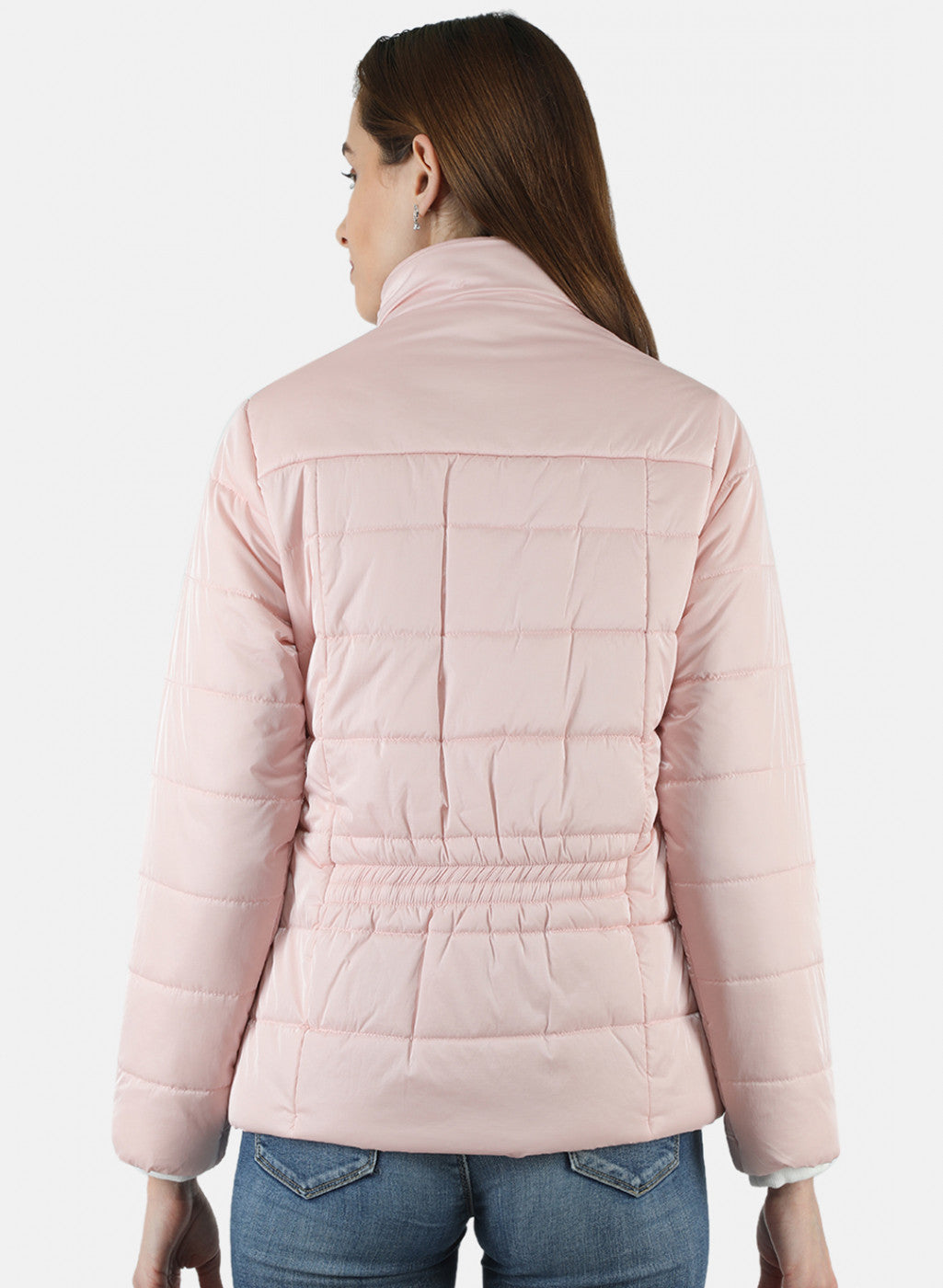 Women Pink Solid Jacket