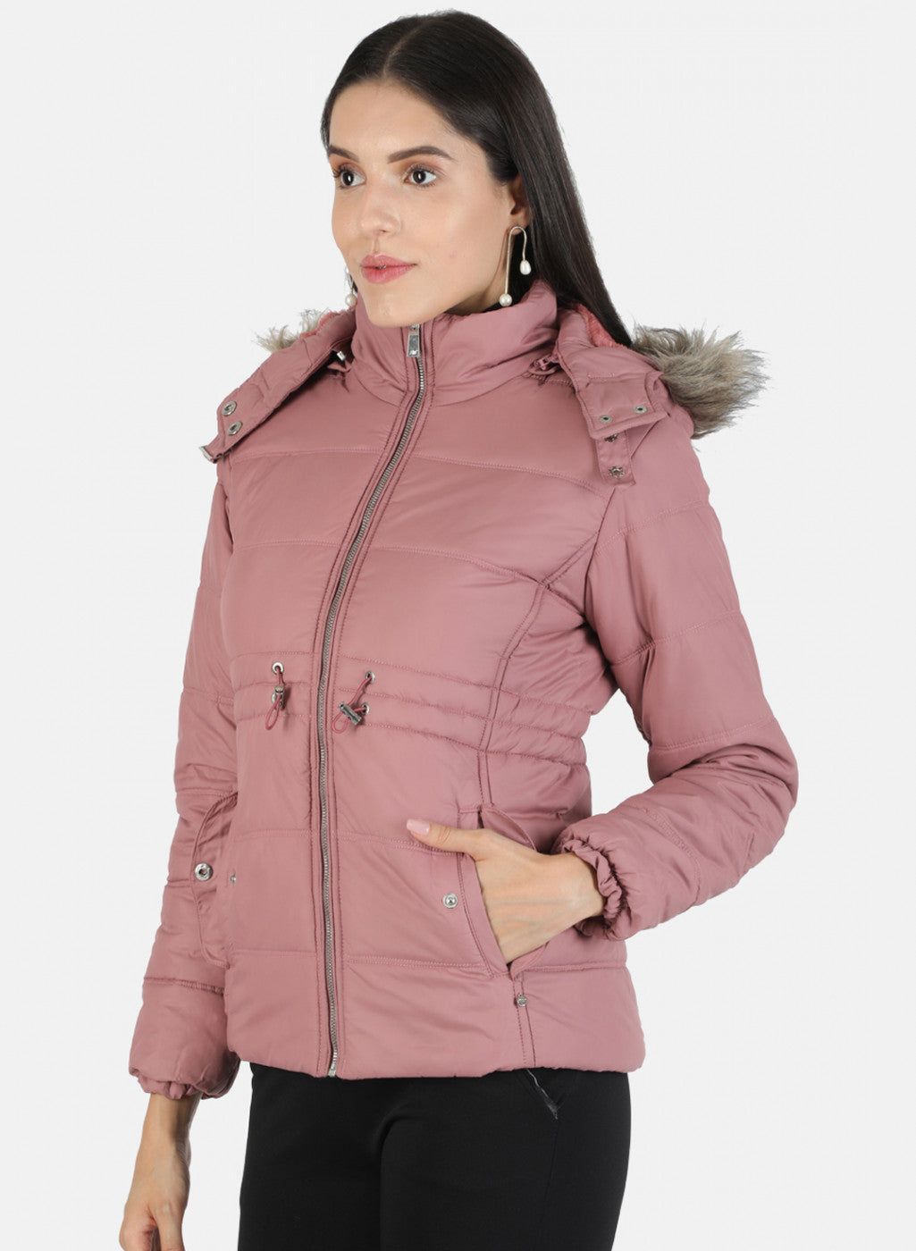 Women Pink Solid Jacket