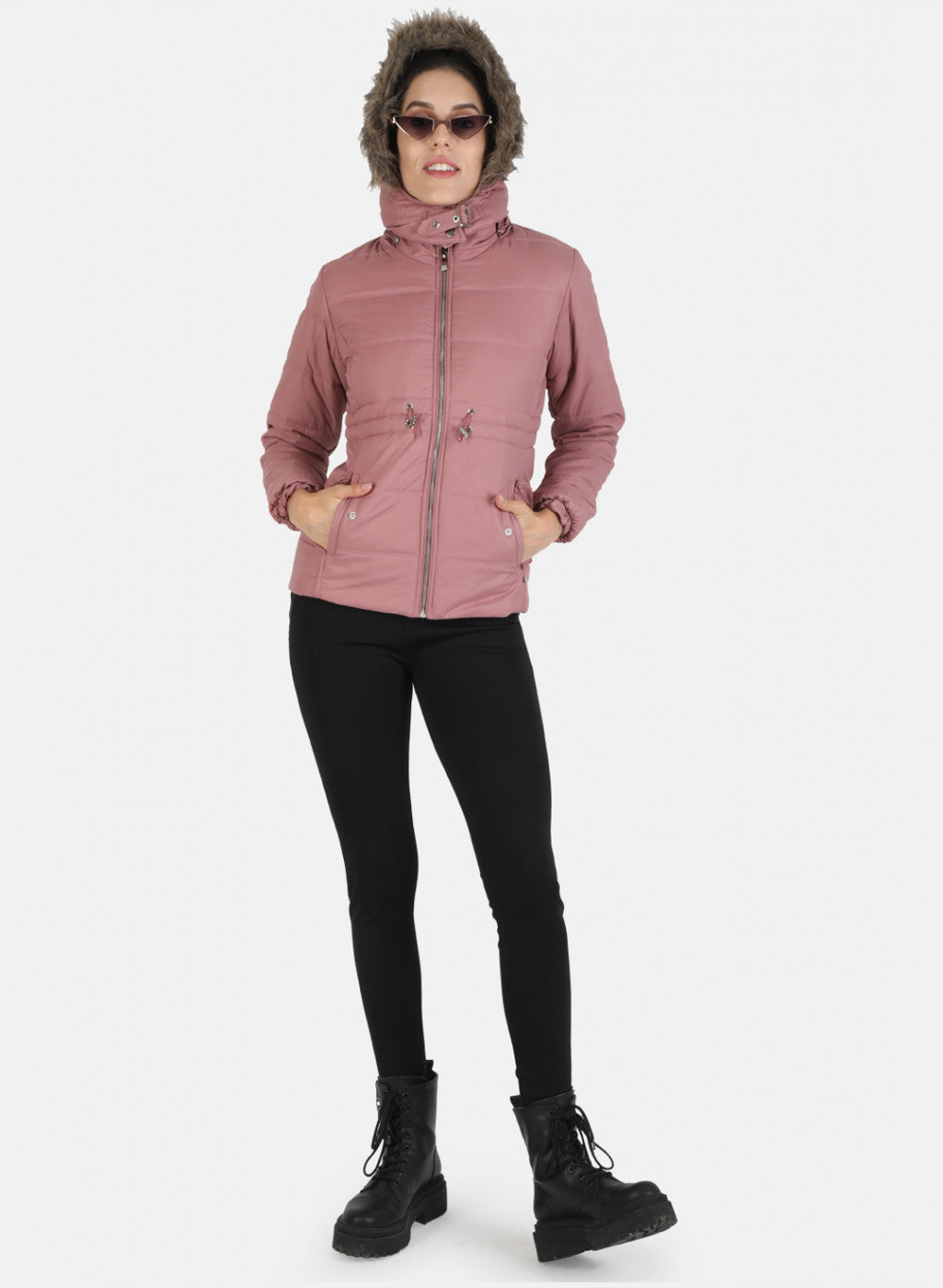 Women Pink Solid Jacket