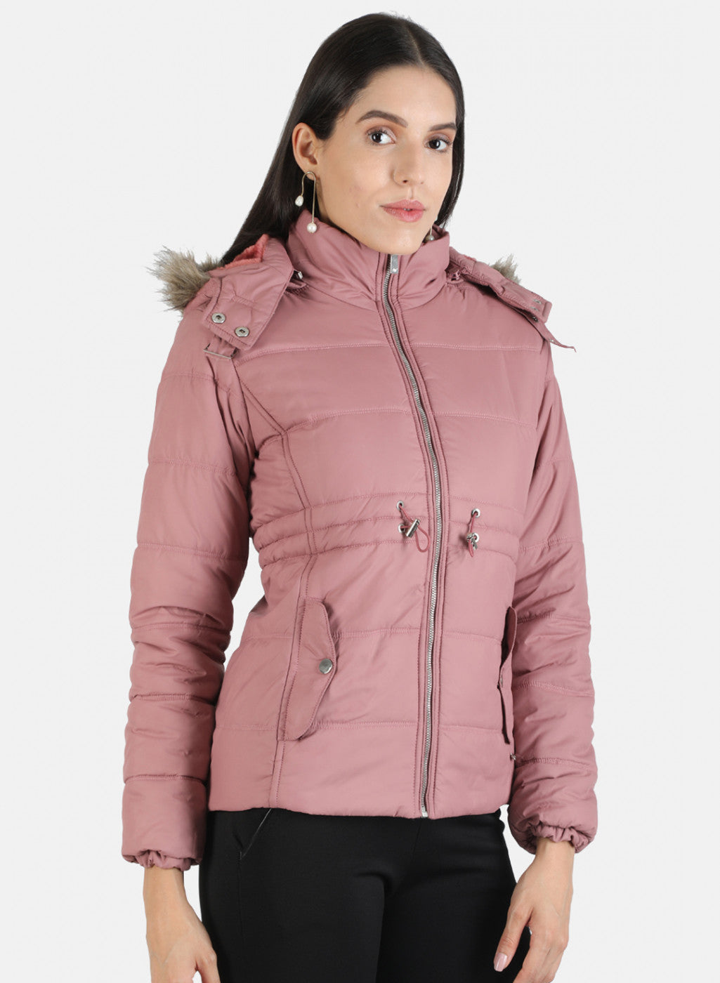 Women Pink Solid Jacket
