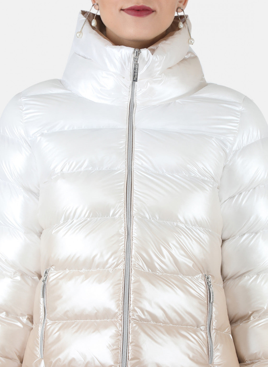 Women Beige Zig-Zag Jacket