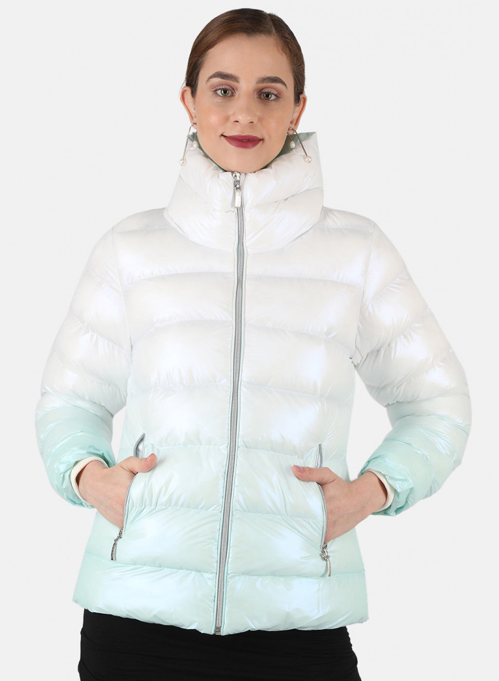 Women Blue Zig-Zag Jacket