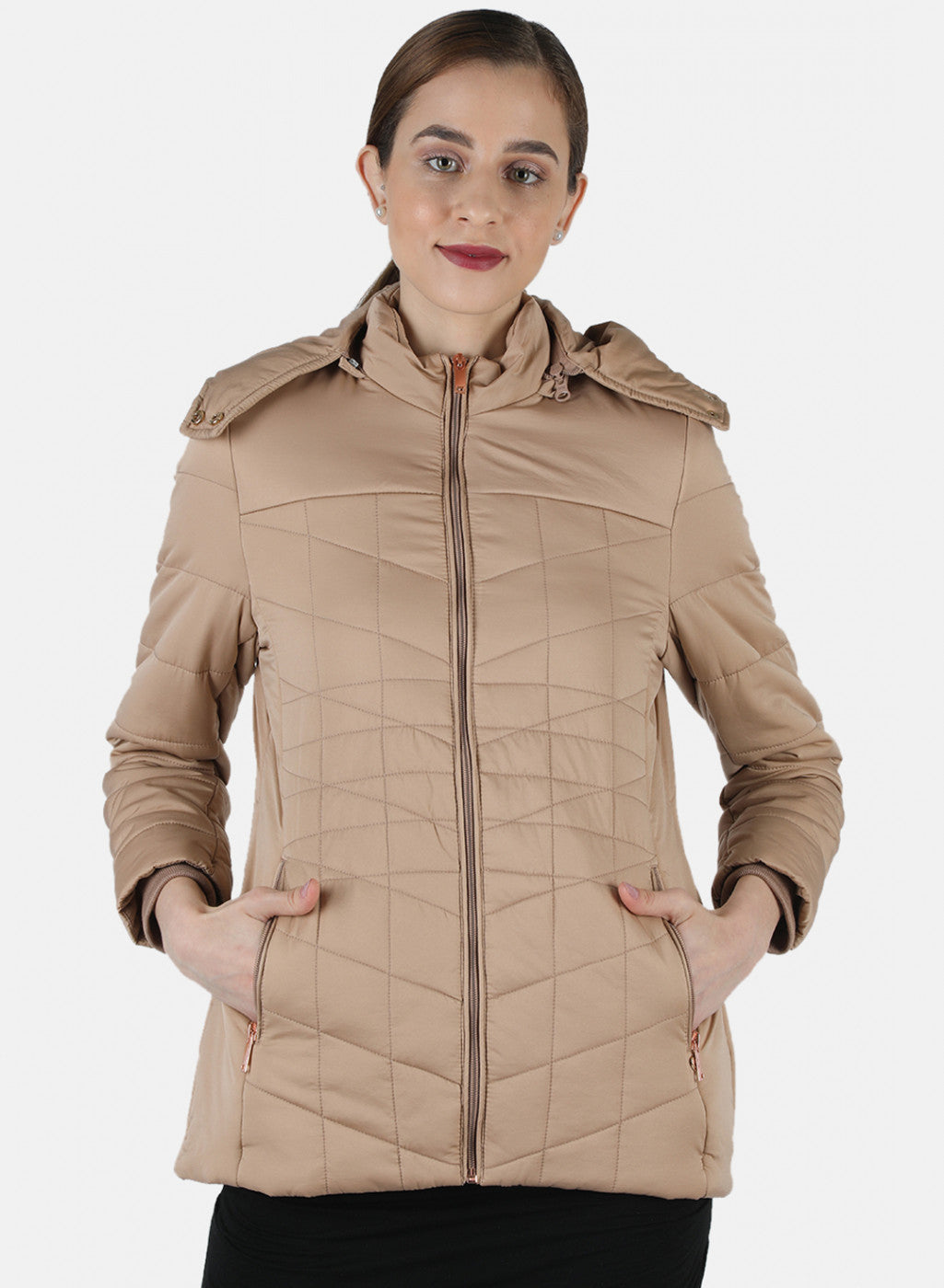 Women Brown Solid Jacket