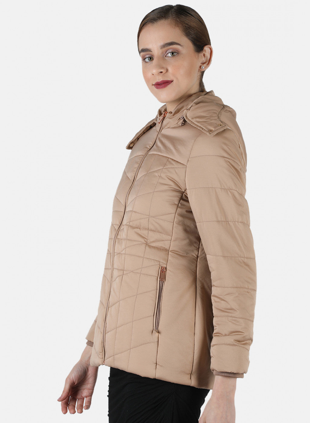 Women Brown Solid Jacket