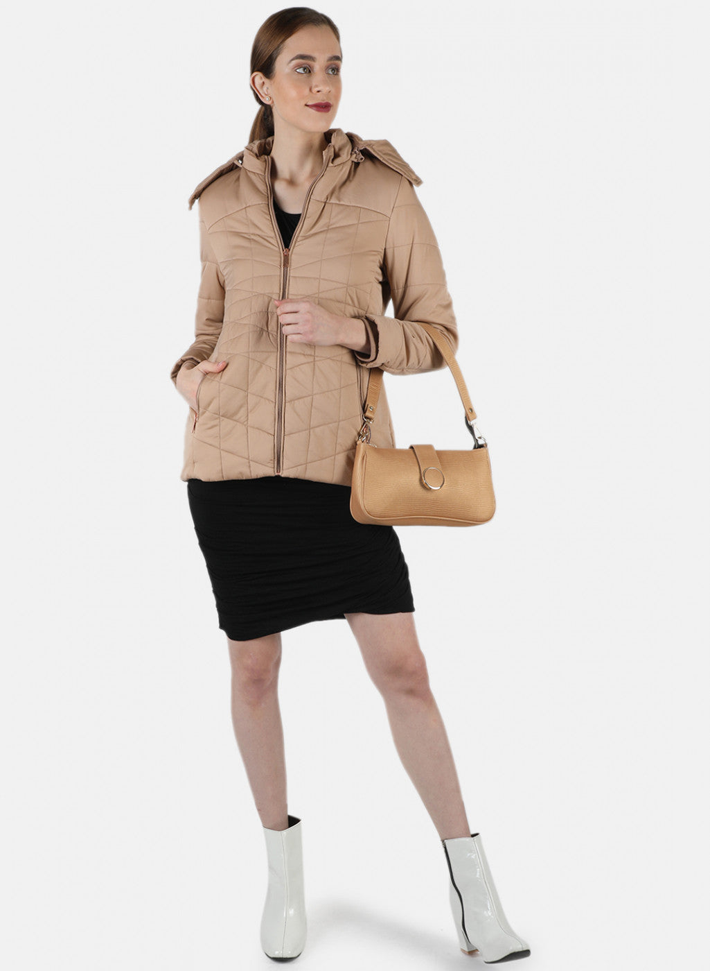 Women Brown Solid Jacket