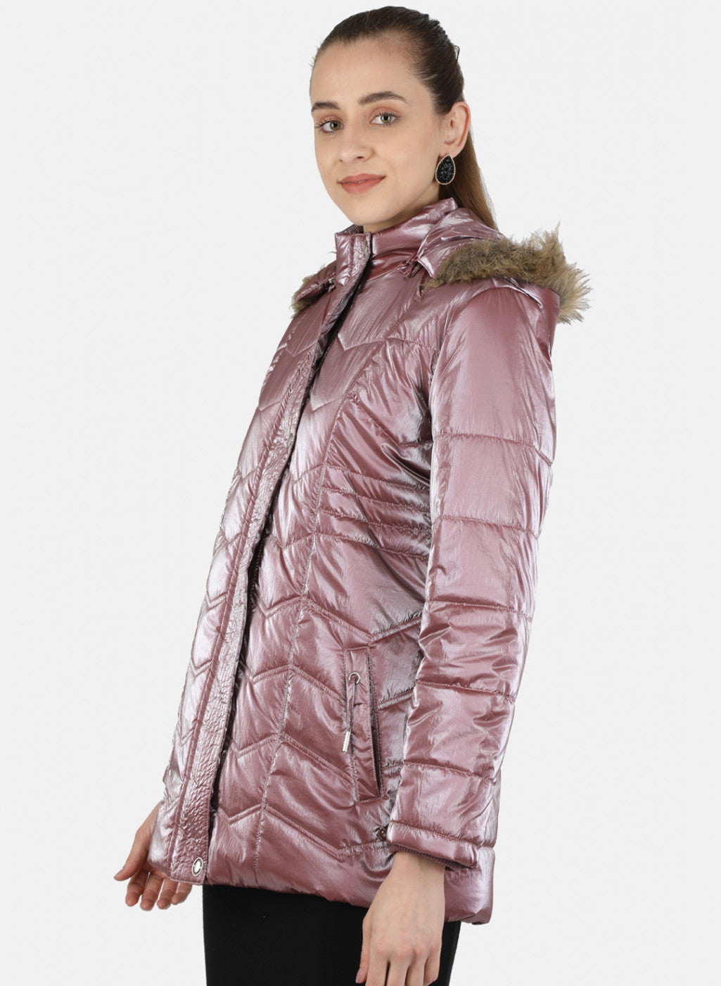 Women Pink Solid Jacket
