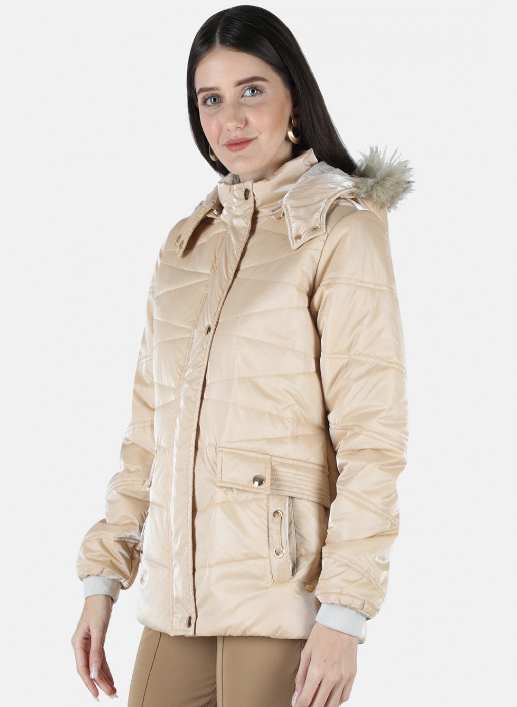 Women Brown Solid Jacket