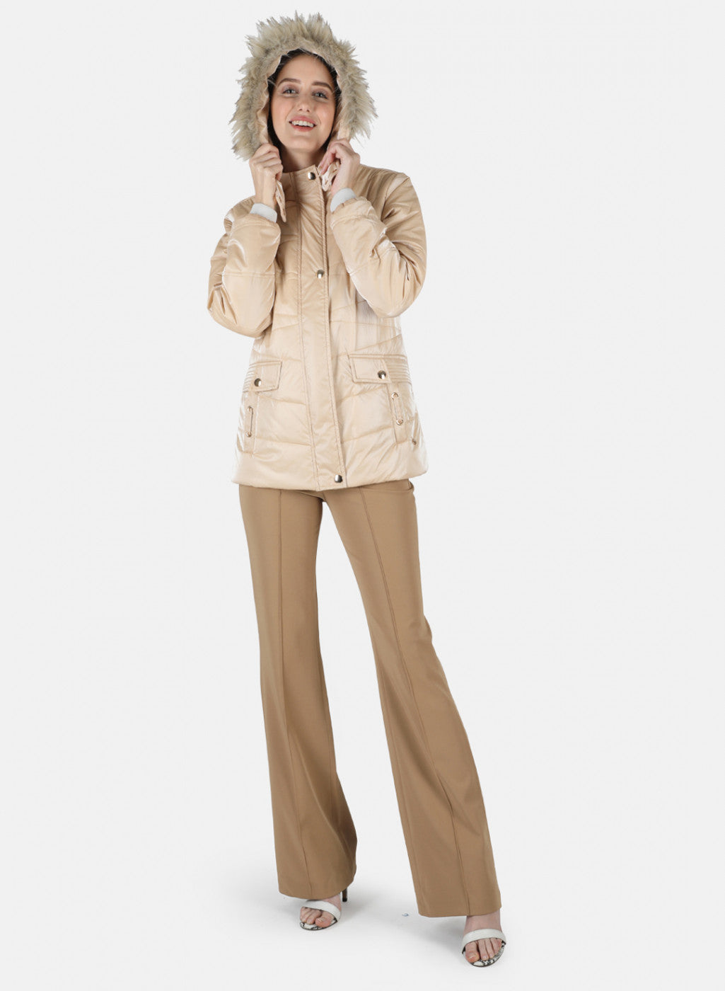 Women Brown Solid Jacket