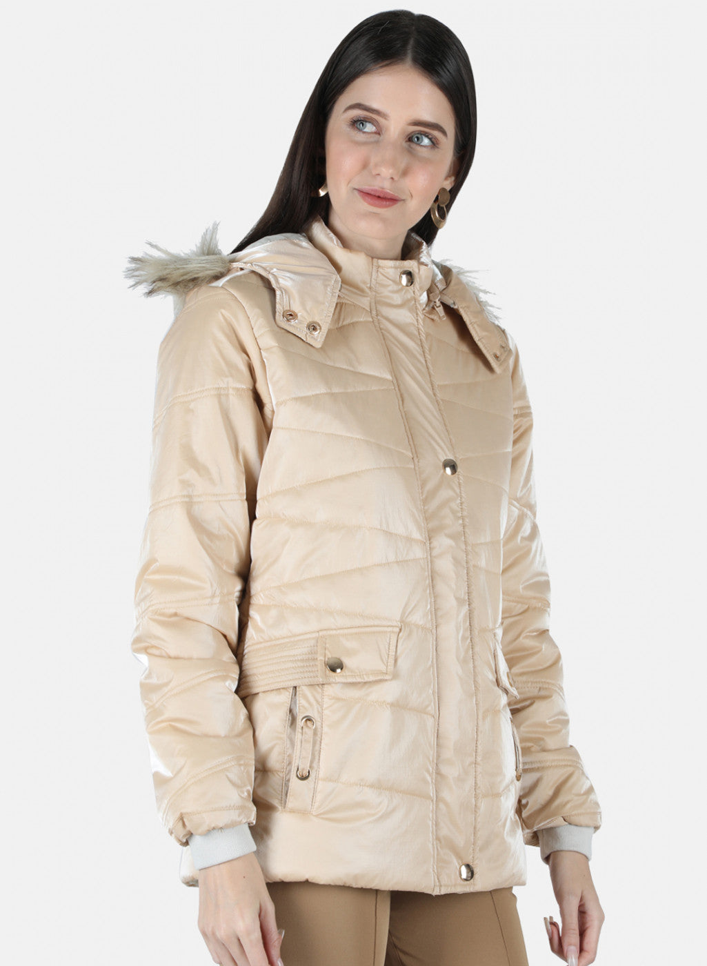Women Brown Solid Jacket
