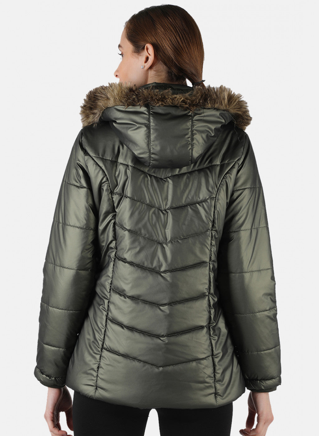 Women Green Solid Jacket