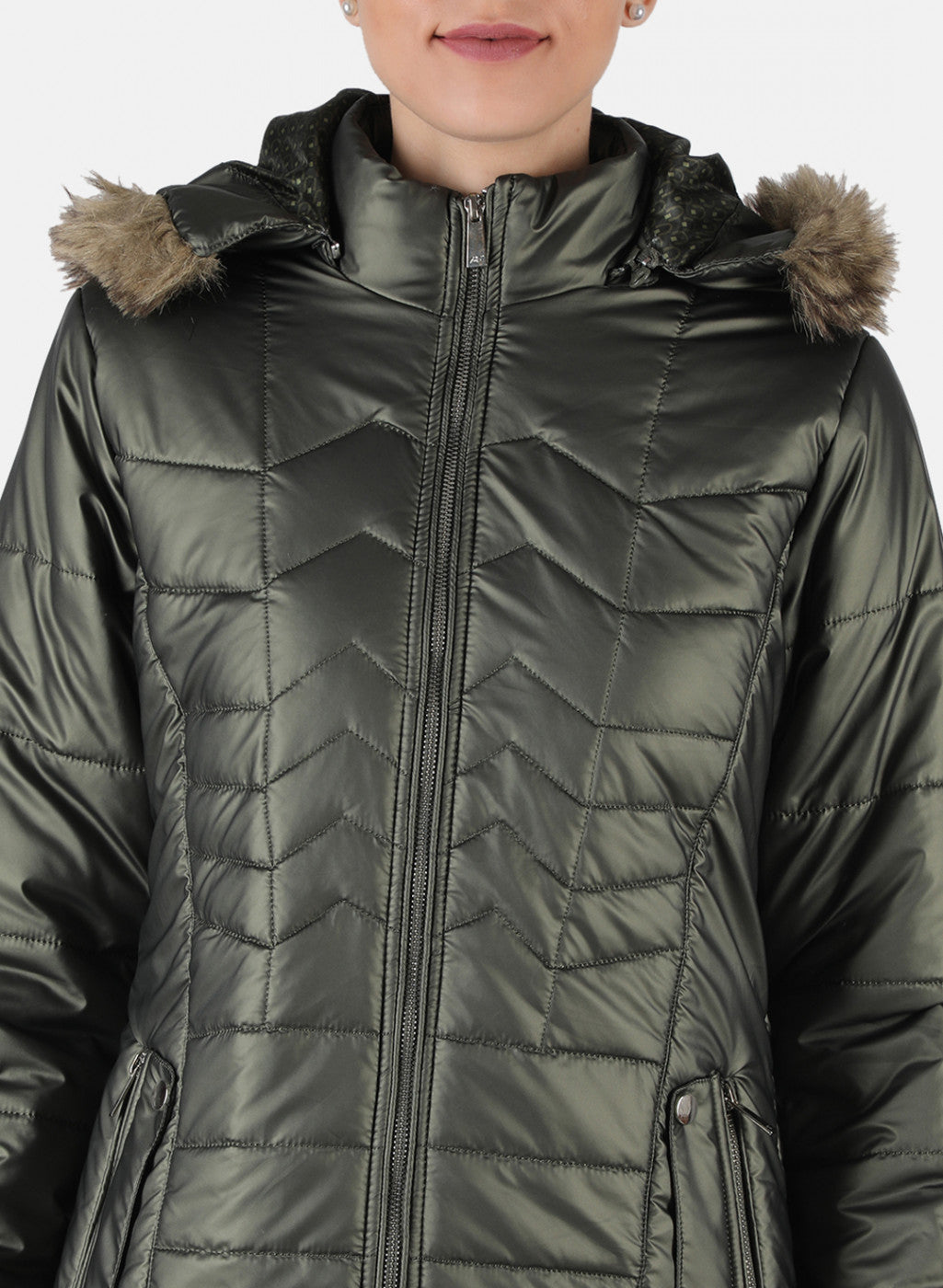 Women Green Solid Jacket