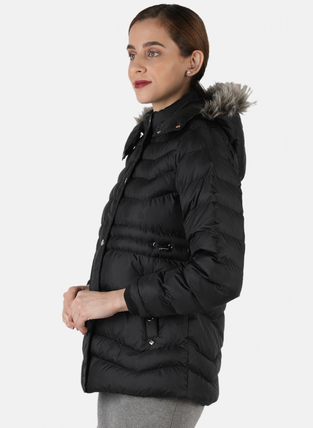 Women Black Solid Jacket