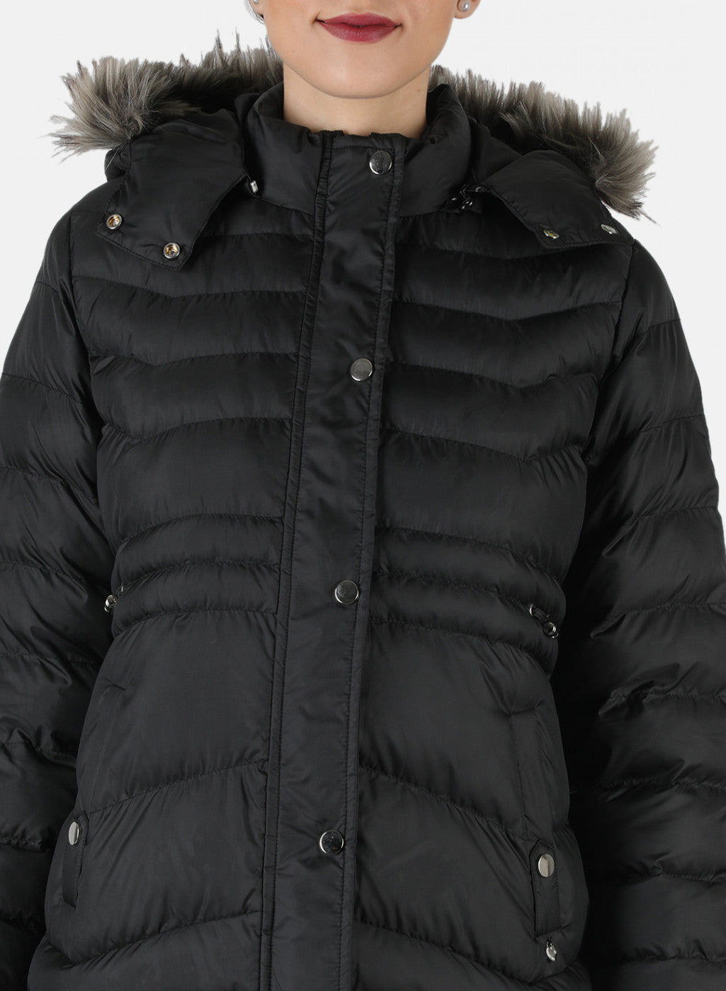 Women Black Solid Jacket