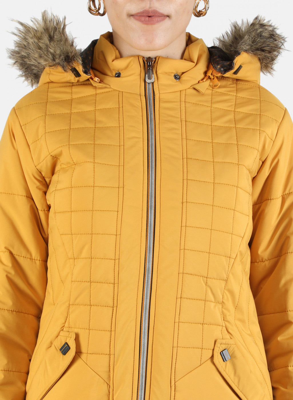 Women Mustard Solid Jacket