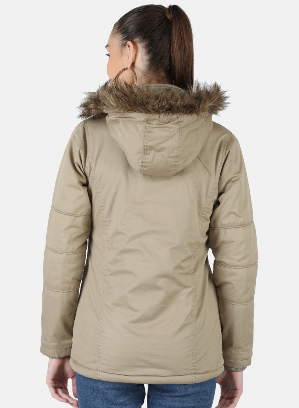 Women Beige Solid Jacket