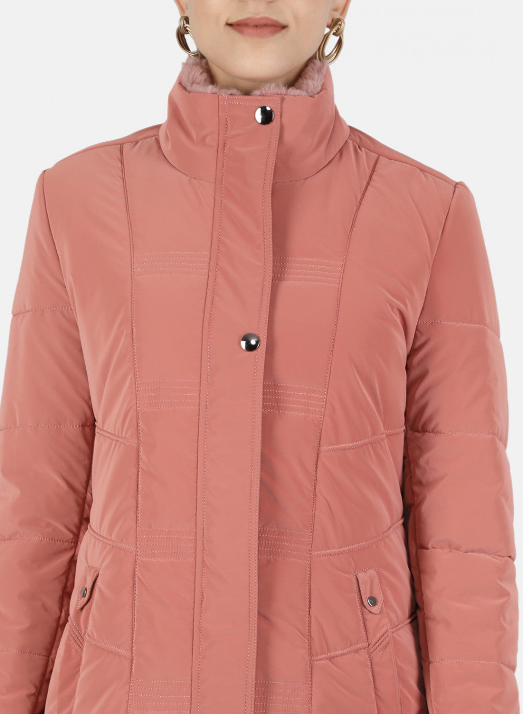 Women Pink Solid Jacket