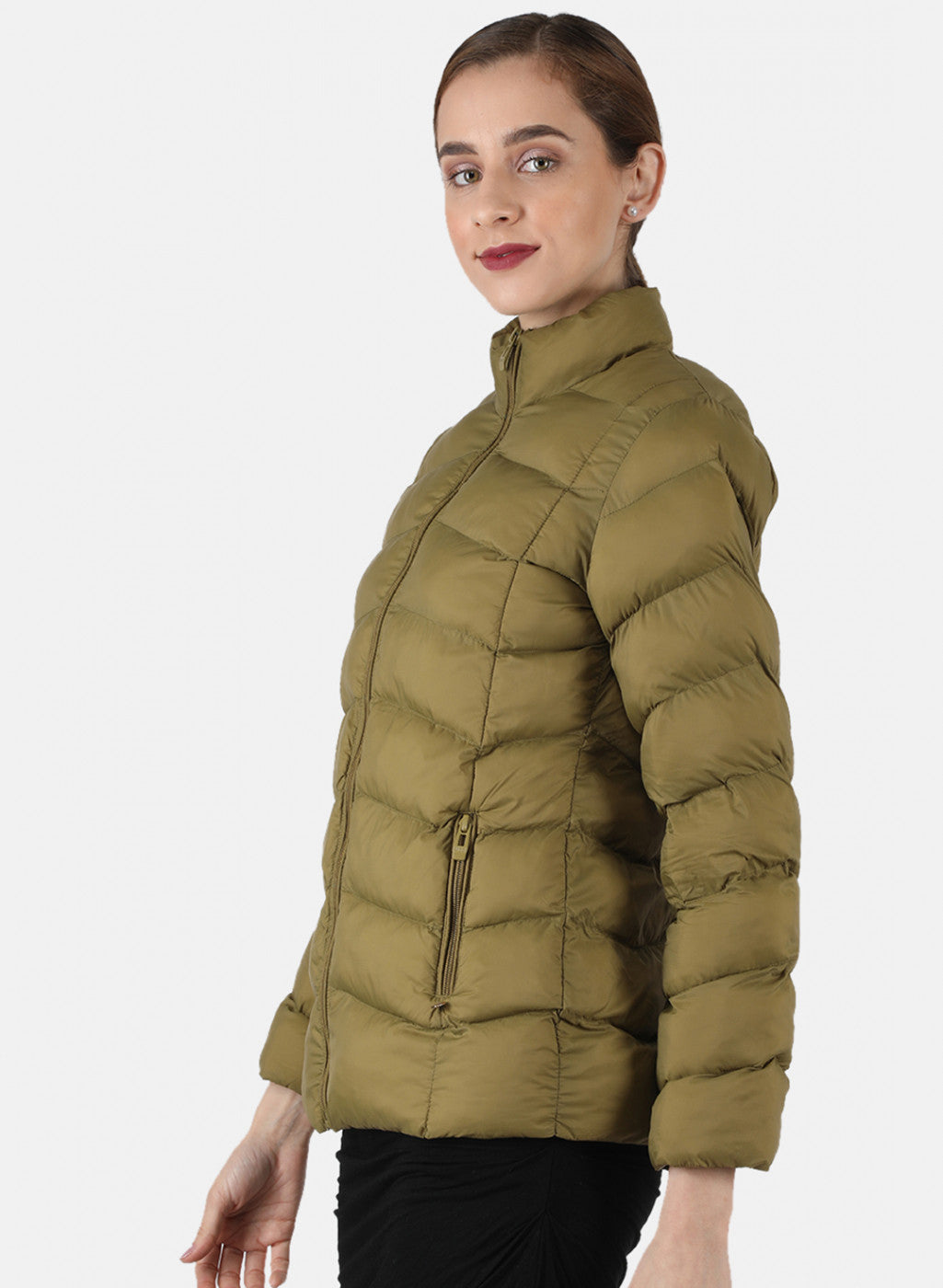Women Brown Solid Jacket