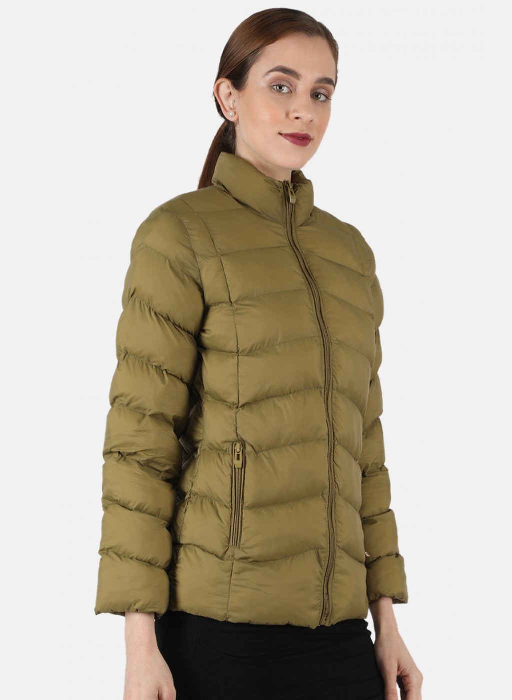Women Brown Solid Jacket