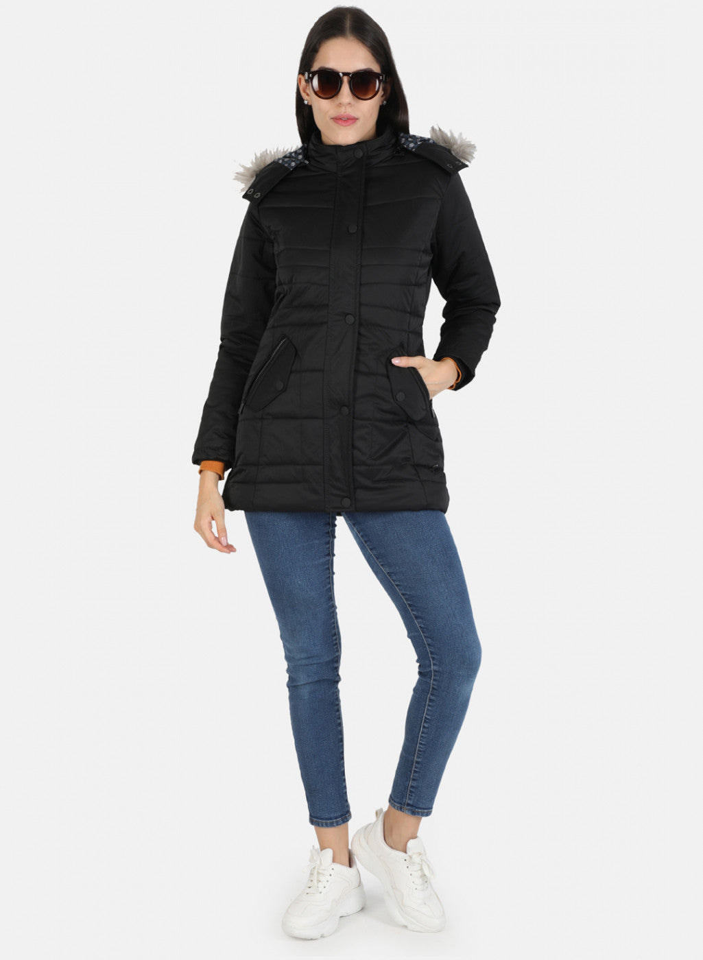 Women Black Solid Jacket