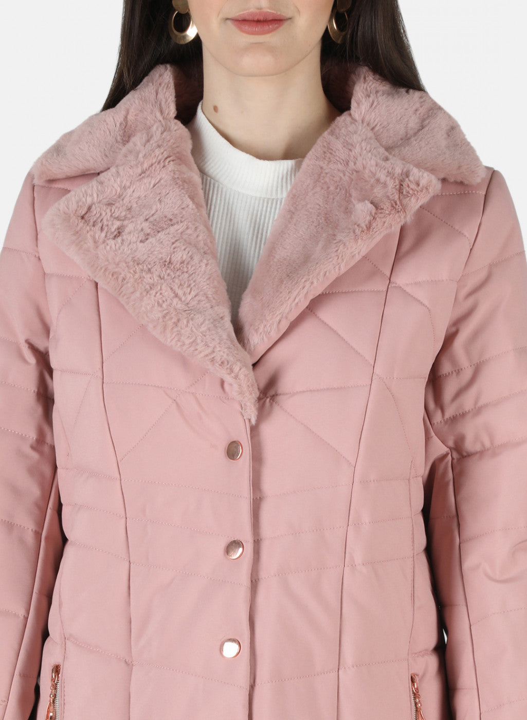Women Pink Solid Jacket