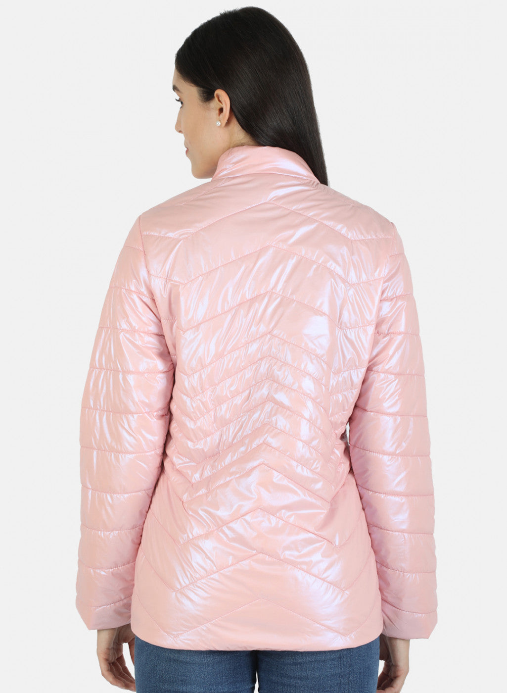 Women Pink Solid Jacket