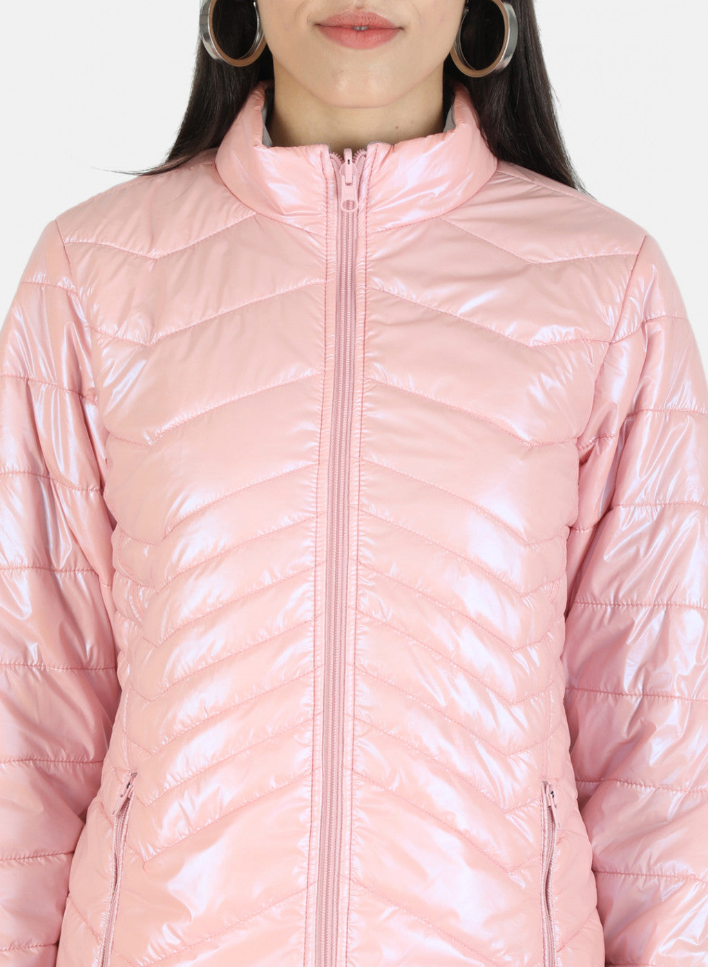Women Pink Solid Jacket