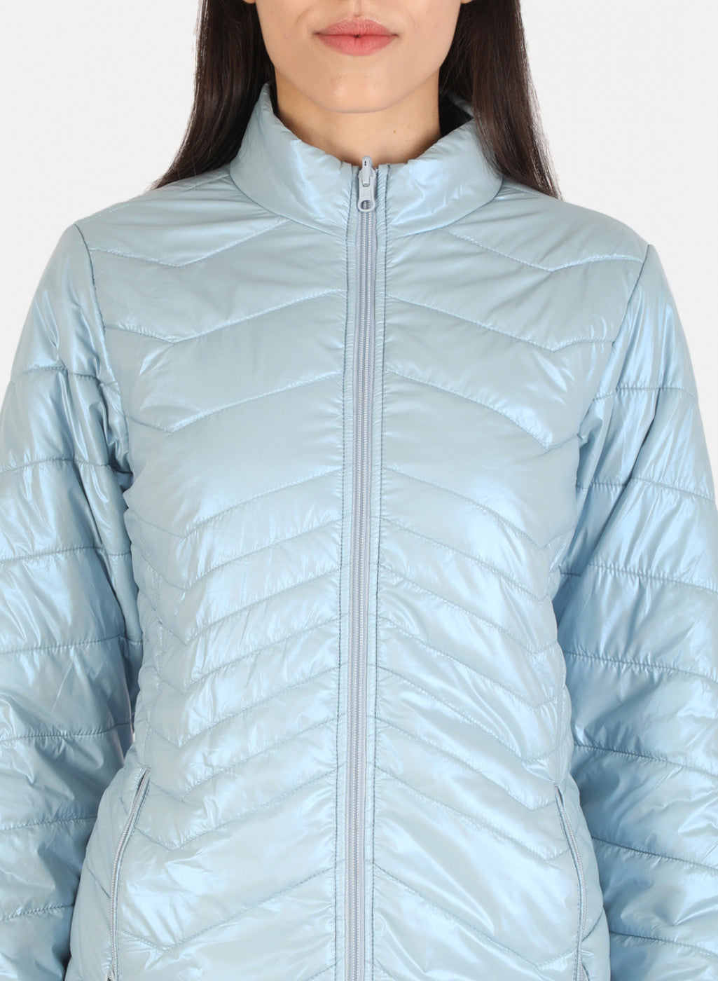 Women Blue Solid Jacket