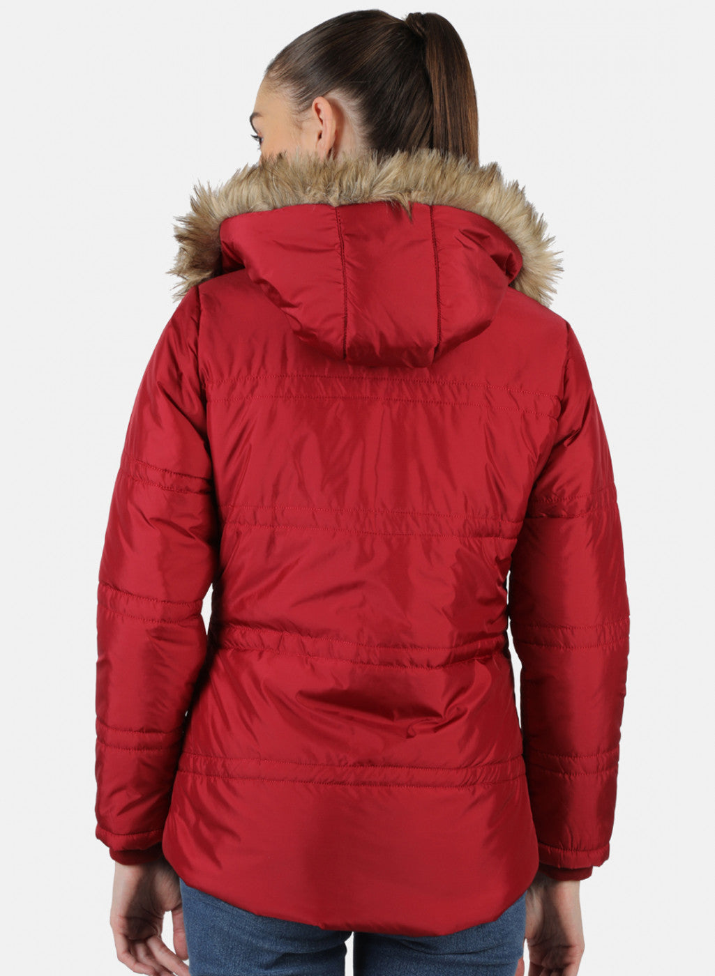 Women Red Solid Jacket