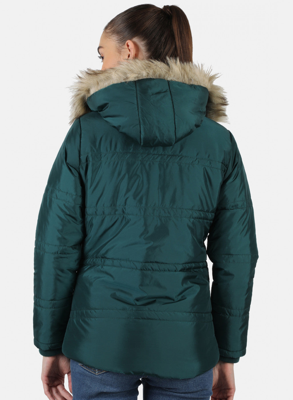 Women Green Solid Jacket