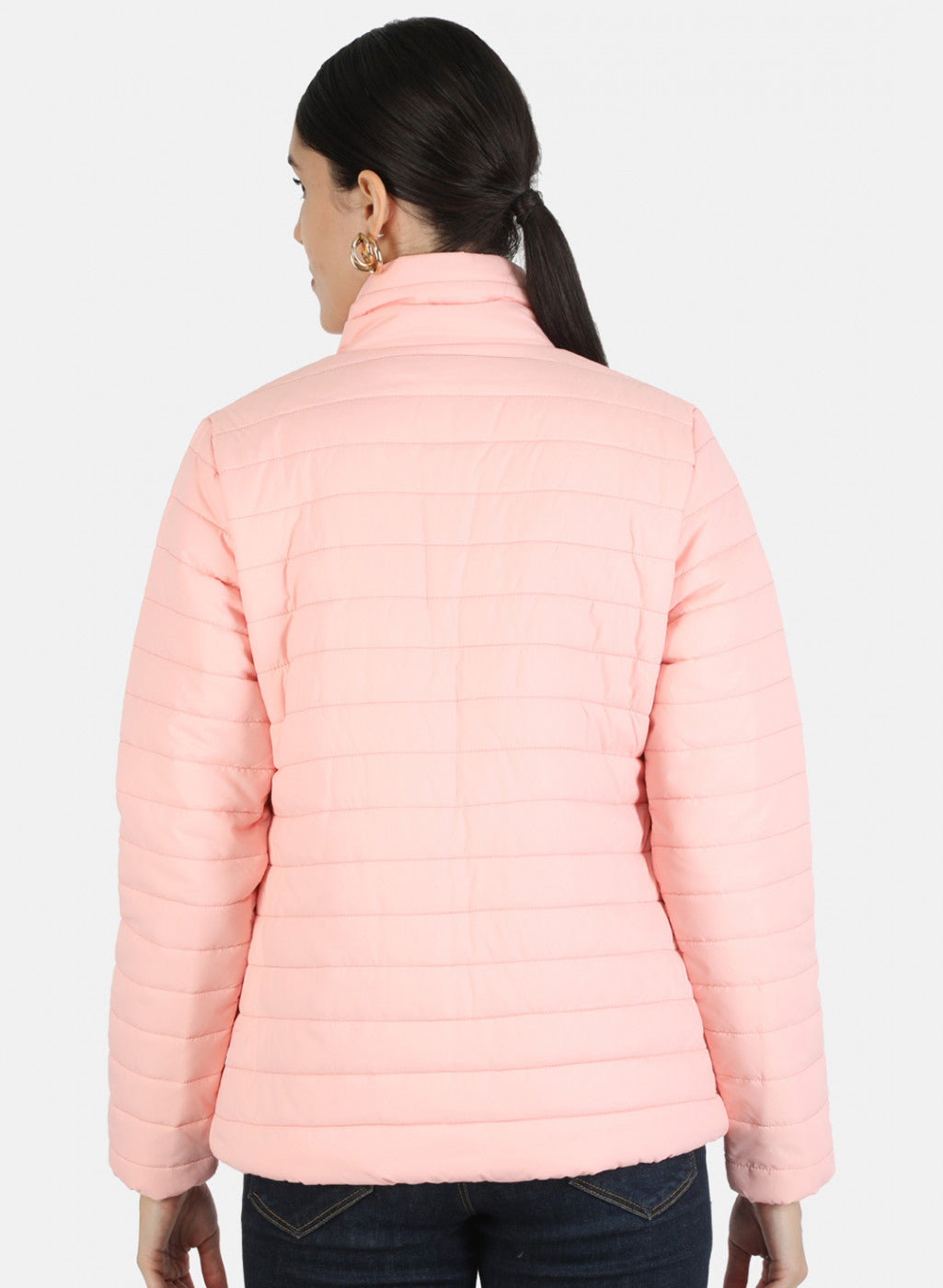 Women Pink Solid Jacket