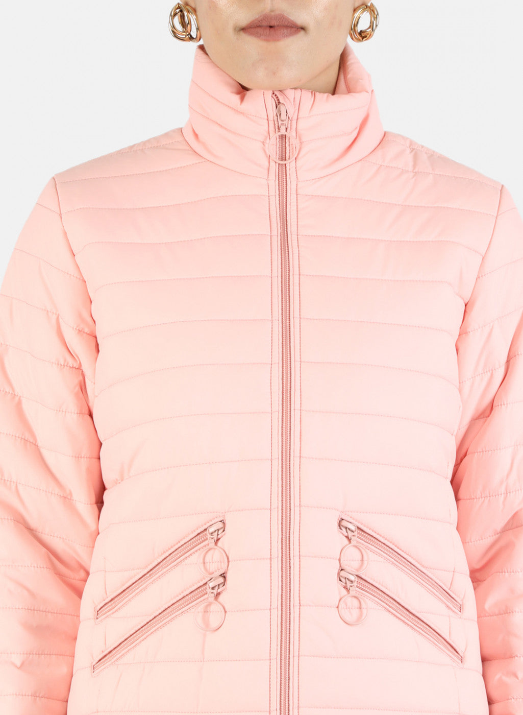 Women Pink Solid Jacket